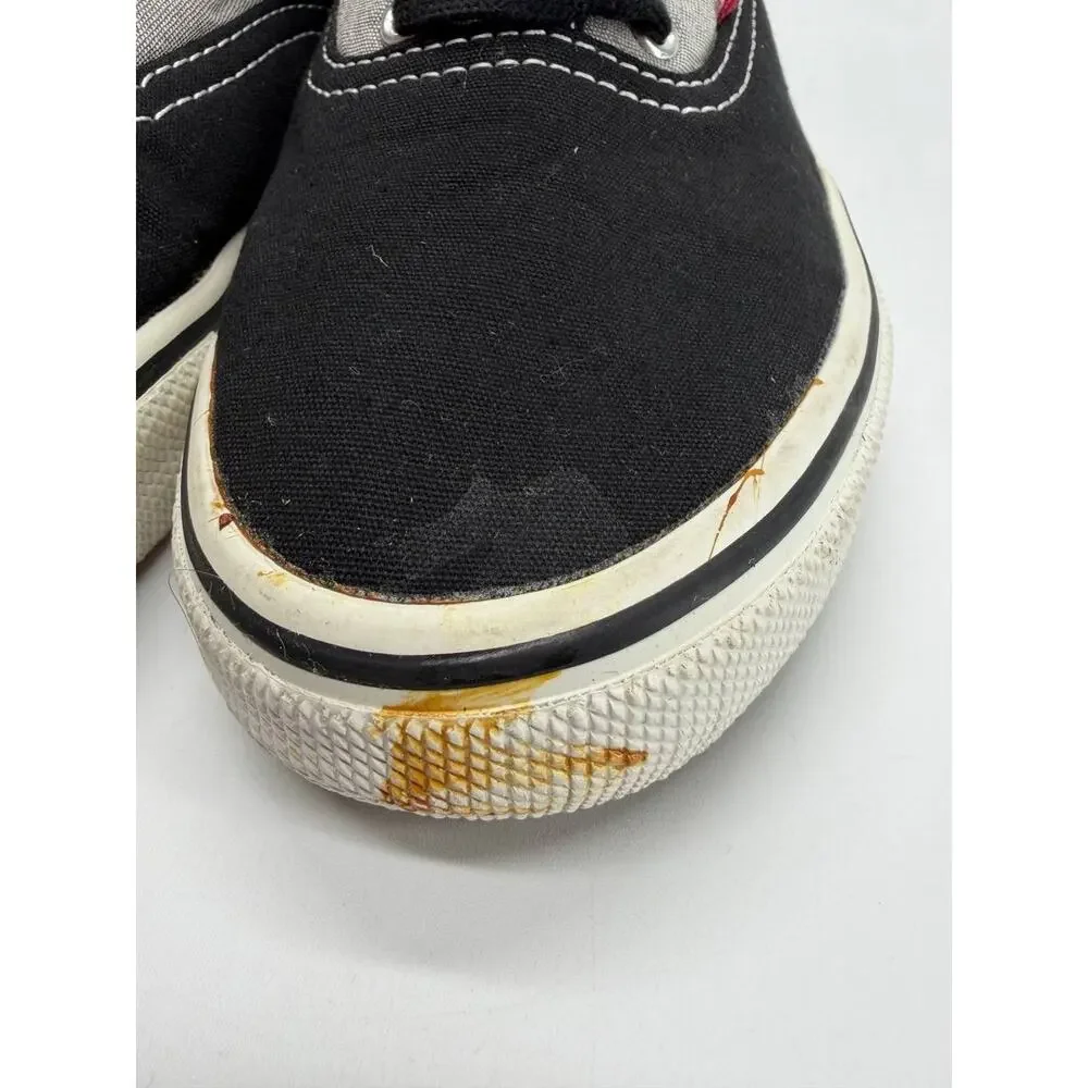 Levi’s Men’s Size 8 Black Gray Canvas Lace Up Low Top Sneakers 51672207A